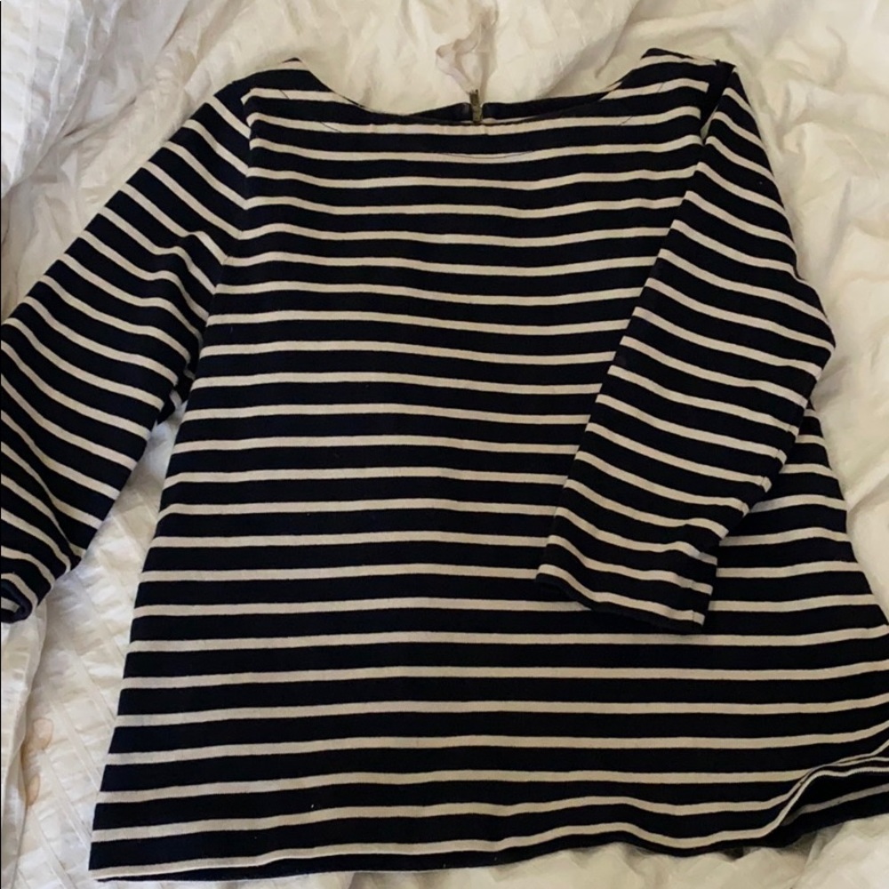 Navy Striped Blouse